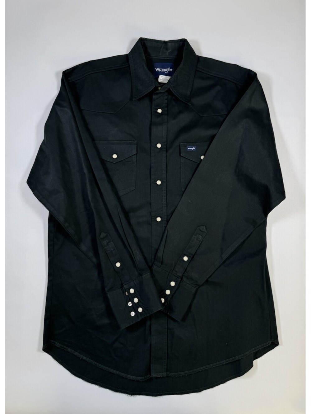 Wrangler Cowboy Cut MS70519 Men’s L Black Forest Green Western Pearl Snap Shirt